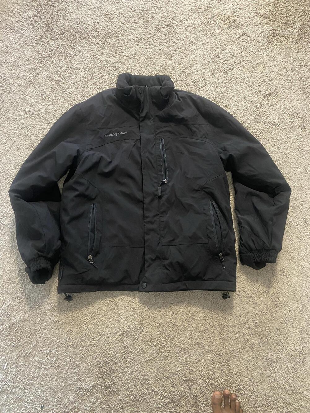ZeroXposur Jacket Mens XL Black Puffer Full Zip Ski Insulated Winter Outdoor